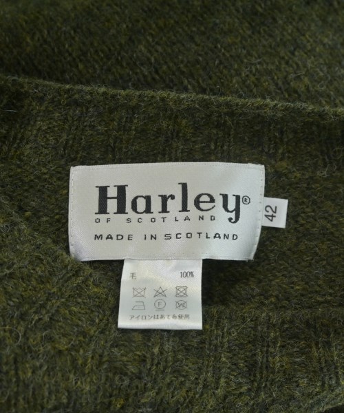 Harley OF SCOTLAND（ハーレーオブスコットランド）ニット・セーター カーキ サイズ:42(XS位) メンズ/2200685517147