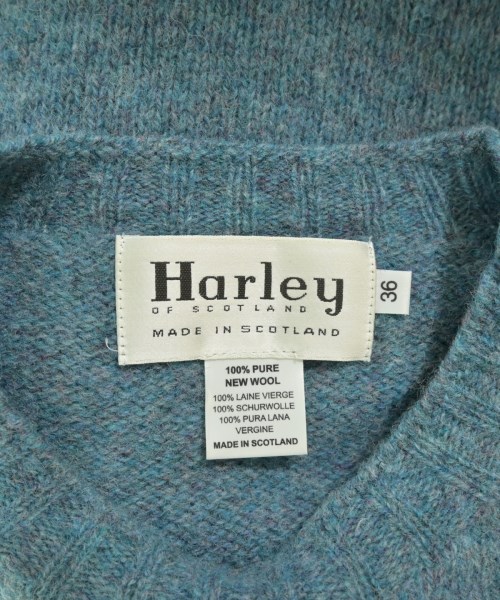 Harley OF SCOTLAND（ハーレーオブスコットランド）ニット・セーター 青 サイズ:36(S位) レディース/2200727590015