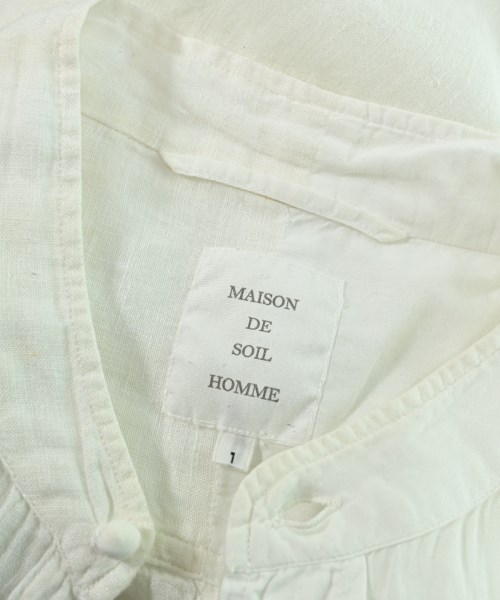 maison de soil（メゾンドソイル）カジュアルシャツ 白 サイズ:1(S位) メンズ/2200647103173