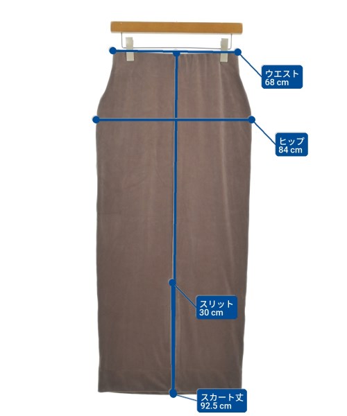 emmi atelier（エミアトリエ）ロング・マキシ丈スカート 茶 サイズ:1(S位) レディース/2200650437029