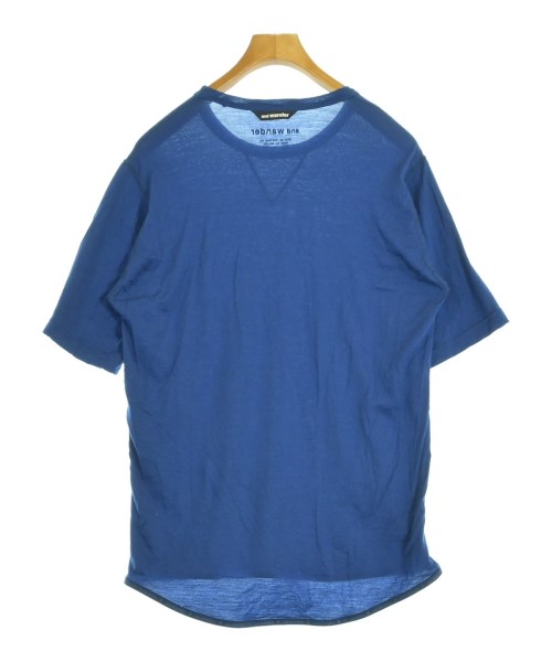 and wander（アンド　ワンダー）Tシャツ・カットソー 青 サイズ:L メンズ/2200638523065