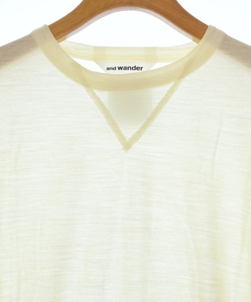 and wander（アンド　ワンダー）Tシャツ・カットソー 白 サイズ:-(XL位) レディース/2200632147113