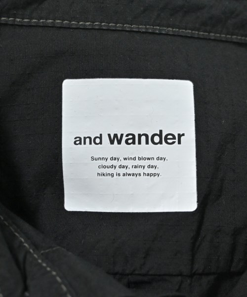and wander（アンド　ワンダー）カジュアルシャツ 黒 サイズ:L メンズ/2200612441040