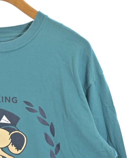 and wander（アンド　ワンダー）Tシャツ・カットソー 青 サイズ:4(XL位) レディース/2200672668678
