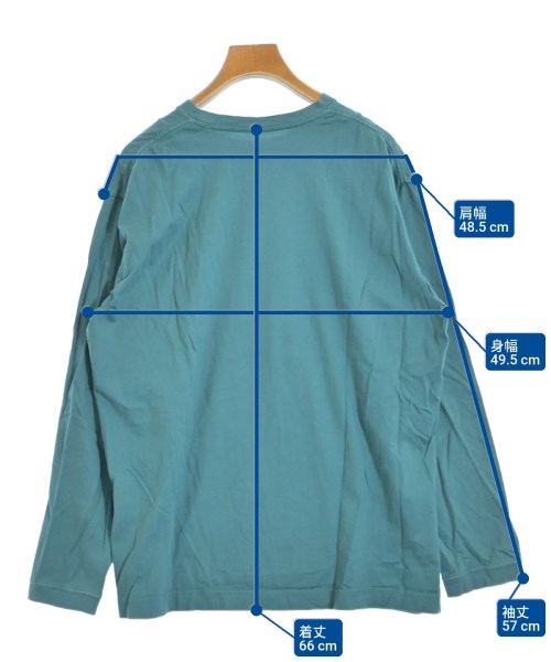 and wander（アンド　ワンダー）Tシャツ・カットソー 青 サイズ:4(XL位) レディース/2200672668678