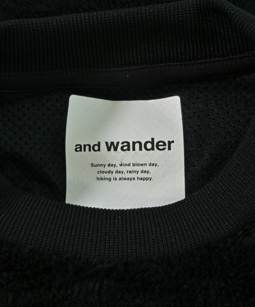 and wander（アンド　ワンダー）Tシャツ・カットソー 黒 サイズ:3(L位) メンズ/2200697848024