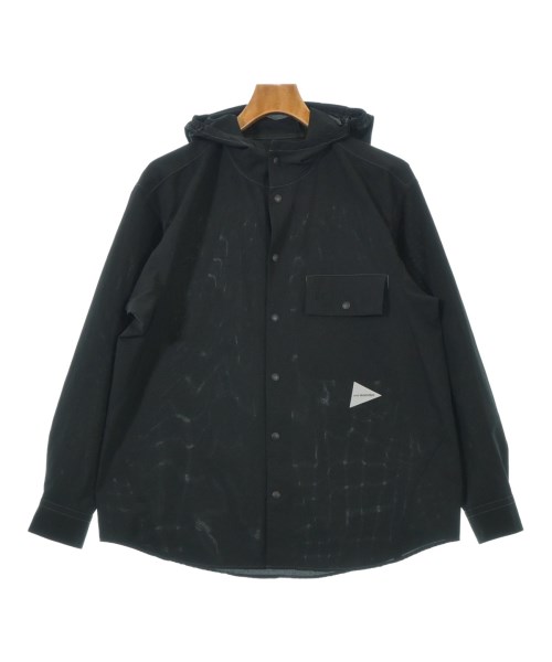 and wander(アンド　ワンダー)カジュアルシャツ 黒 サイズ:M/2200655939023