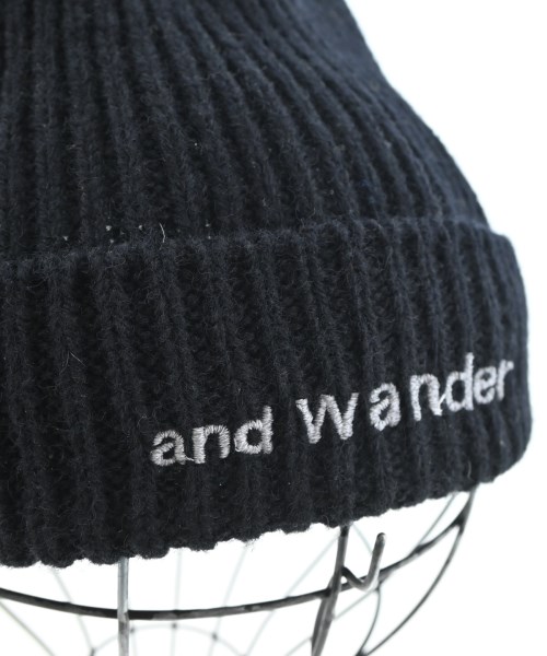 and wander（アンド　ワンダー）ニットキャップ・ビーニー 黒 サイズ:F メンズ/2200658496097