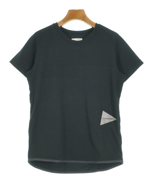 and wander(アンド　ワンダー)Tシャツ・カットソー 黒 サイズ:0(XS位)/2200638178050