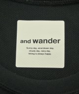 and wander（アンド　ワンダー）Tシャツ・カットソー 黒 サイズ:0(XS位) レディース/2200638178050