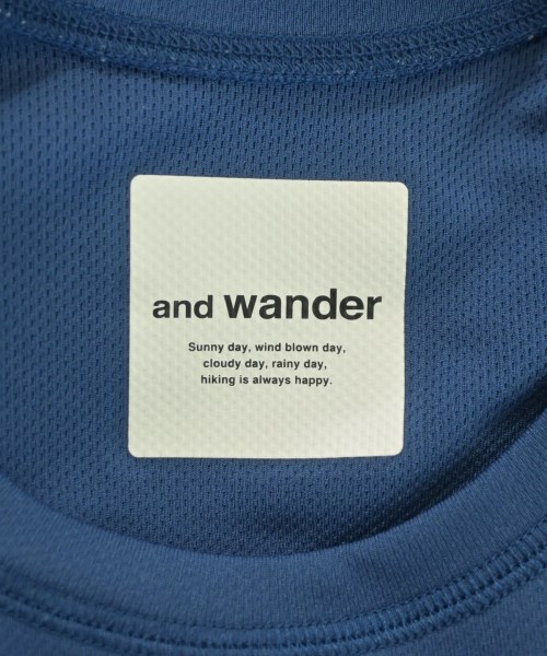 and wander（アンド　ワンダー）Tシャツ・カットソー 青 サイズ:00(XXS位) レディース/2200638178098