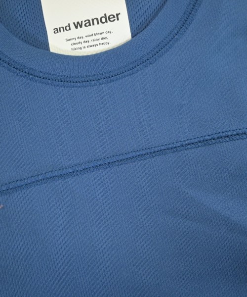and wander（アンド　ワンダー）Tシャツ・カットソー 青 サイズ:00(XXS位) レディース/2200638178098
