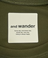 and wander（アンド　ワンダー）Tシャツ・カットソー 緑 サイズ:00(XXS位) レディース/2200638178104