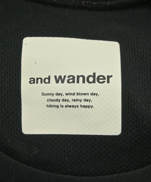 and wander（アンド　ワンダー）Tシャツ・カットソー 紺 サイズ:0(XS位) レディース/2200638178135