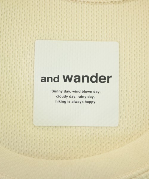 and wander（アンド　ワンダー）Tシャツ・カットソー ベージュ サイズ:00(XXS位) レディース/2200638178142