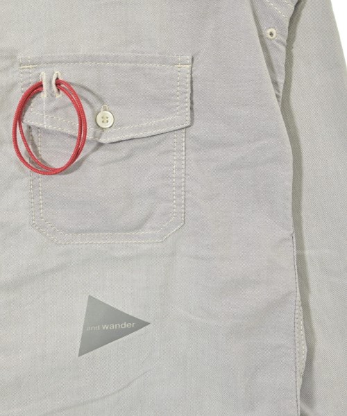 and wander（アンド　ワンダー）カジュアルシャツ グレー サイズ:0(XS位) レディース/2200638178319