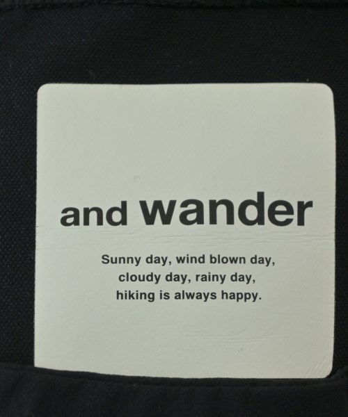 and wander（アンド　ワンダー）Tシャツ・カットソー 黒 サイズ:4(XL位) メンズ/2200640621056