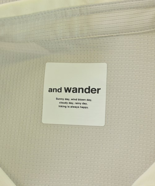 and wander（アンド　ワンダー）カジュアルシャツ 白 サイズ:L メンズ/2200707183053