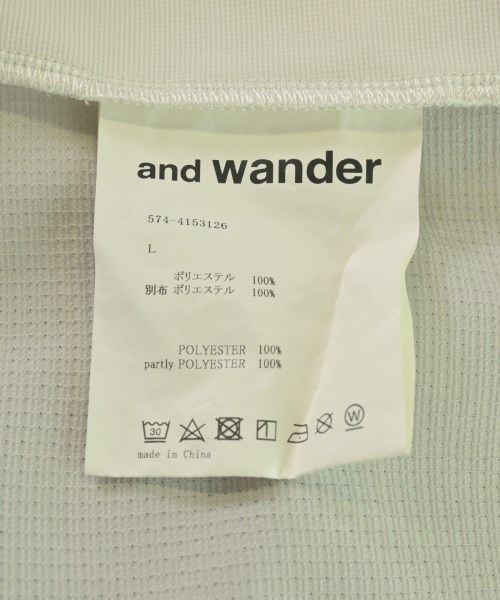 and wander（アンド　ワンダー）カジュアルシャツ 白 サイズ:L メンズ/2200707183053