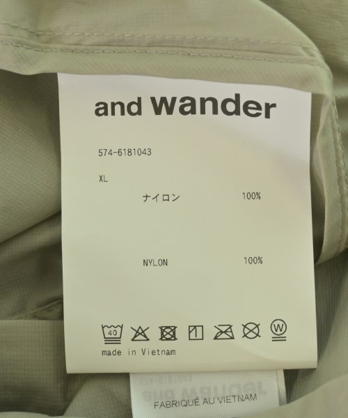 and wander（アンド　ワンダー）その他 グレー サイズ:XL メンズ/2200710441379