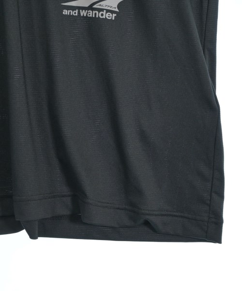 and wander（アンド　ワンダー）Tシャツ・カットソー 黒 サイズ:XL メンズ/2200710441485
