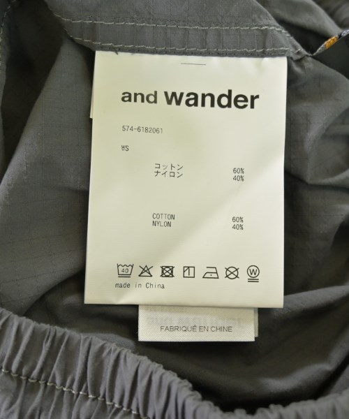 and wander（アンド　ワンダー）ロング・マキシ丈スカート グレー サイズ:S レディース/2200710441560