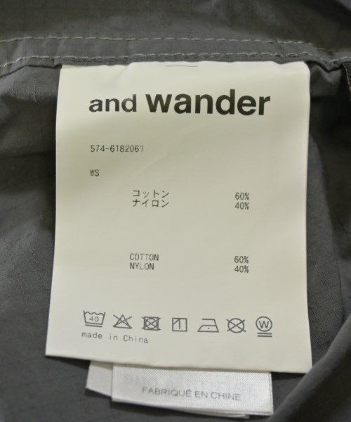 and wander（アンド　ワンダー）ロング・マキシ丈スカート グレー サイズ:S レディース/2200710441577