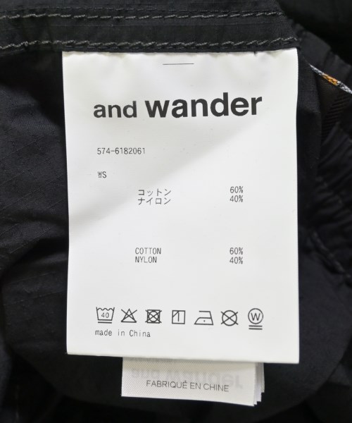 and wander（アンド　ワンダー）ロング・マキシ丈スカート 黒 サイズ:-(M位) レディース/2200710441584