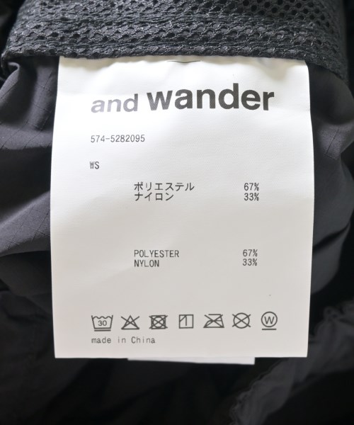 and wander（アンド　ワンダー）ロング・マキシ丈スカート 黒 サイズ:-(M位) レディース/2200710441607