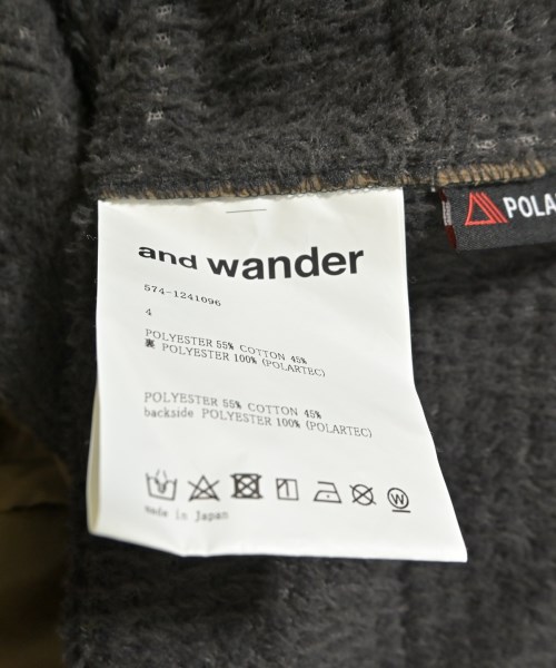 and wander（アンド　ワンダー）カジュアルシャツ 茶 サイズ:-(M位) メンズ/2200667367029