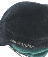 and wander（アンド　ワンダー）キャップ 黒 サイズ:F レディース/2200668675154