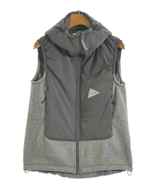 and wander(アンド　ワンダー)ダウンジャケット/ダウンベスト グレー サイズ:0(XS位)/2200666796066