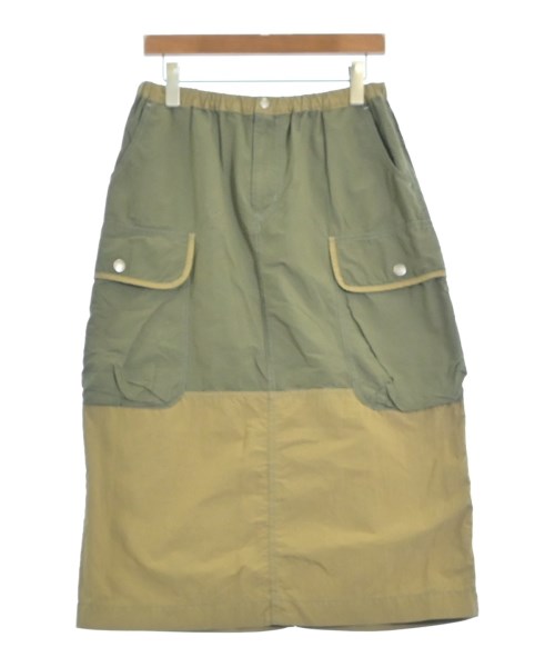 and wander(アンド　ワンダー)ロング・マキシ丈スカート カーキ サイズ:M/2200666796134