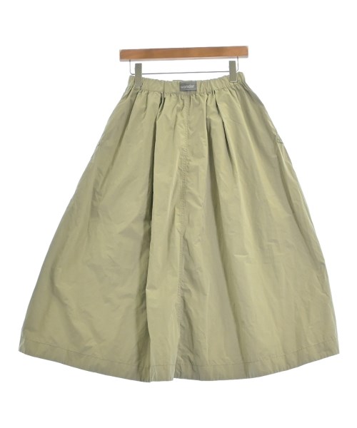 and wander（アンド　ワンダー）ロング・マキシ丈スカート カーキ サイズ:S レディース/2200666796141