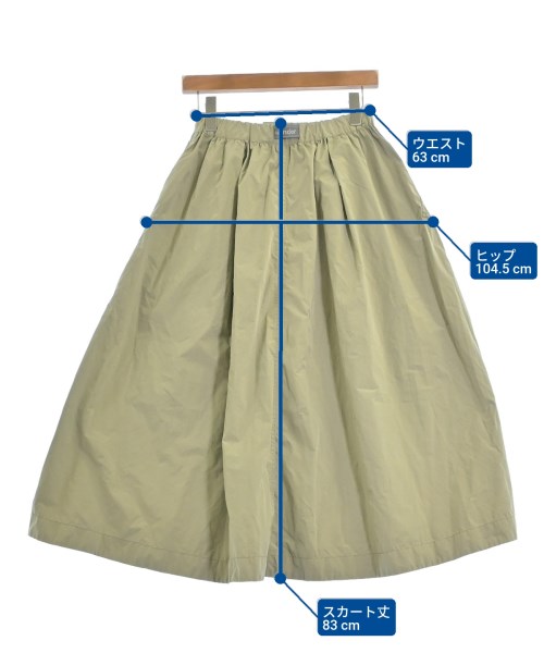 and wander（アンド　ワンダー）ロング・マキシ丈スカート カーキ サイズ:S レディース/2200666796141