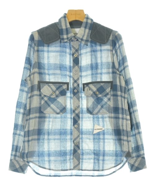 and wander(アンド　ワンダー)カジュアルシャツ グレー サイズ:0(XS位)/2200666796233