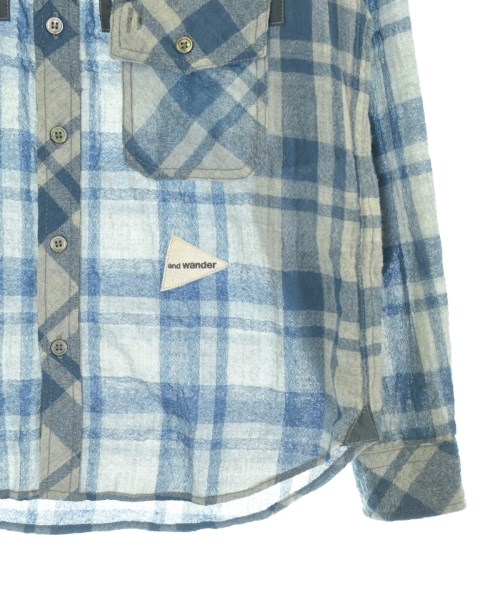 and wander（アンド　ワンダー）カジュアルシャツ グレー サイズ:0(XS位) レディース/2200666796233