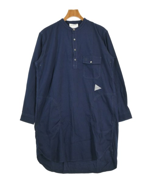 and wander(アンド　ワンダー)カジュアルシャツ 紺 サイズ:3(XL位)/2200667803145