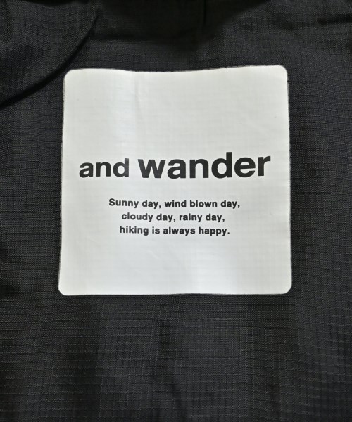 and wander（アンド　ワンダー）ダウンコート 黒 サイズ:M レディース/2200671053017