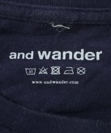 and wander（アンド　ワンダー）Tシャツ・カットソー 紺 サイズ:2(M位) レディース/2200727190062