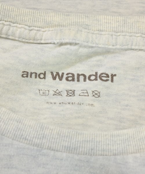 and wander（アンド　ワンダー）Tシャツ・カットソー グレー サイズ:-(M位) メンズ/2200692329016