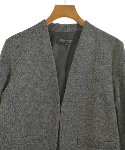 closet story UNITED ARROWS（クローゼットストーリーユナイテッドアローズ）ノーカラージャケット グレー サイズ:38(M位) レディース/2200690579024