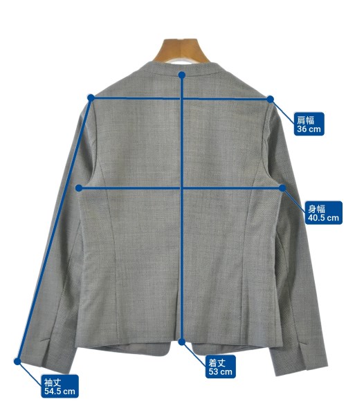 closet story UNITED ARROWS（クローゼットストーリーユナイテッドアローズ）ノーカラージャケット グレー サイズ:36(S位) レディース/2200684333137