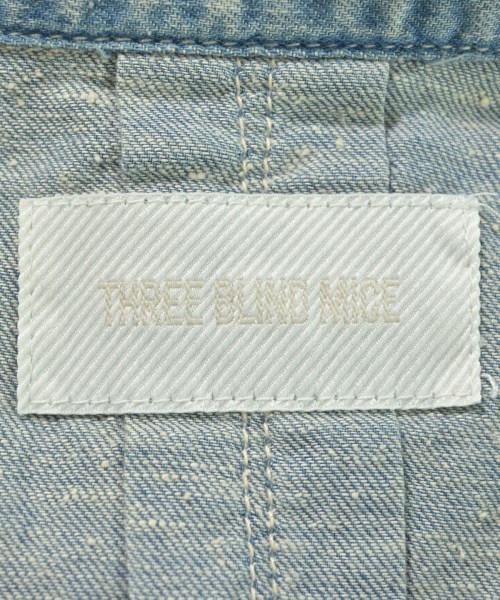THREE BLIND MICE（スリーブラインドマイス）カジュアルシャツ 青 サイズ:36(S位) メンズ/2200633423483