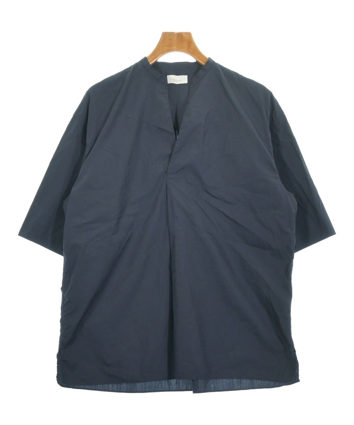 Phlannel フランネル カジュアルシャツ メンズ 【古着】【中古】 Phlannel（フランネル）カジュアルシャツ 紺 サイズ:3(L位) メンズ