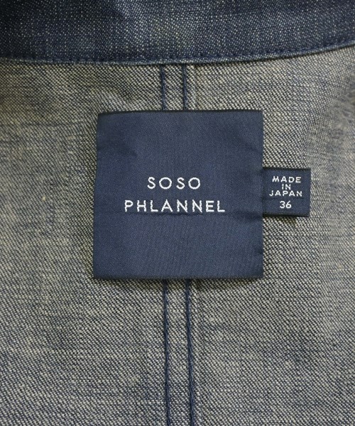 SOSO Phlannel（ソソフランネル）カバーオール 紺 サイズ:36(S位) レディース/2200646205014