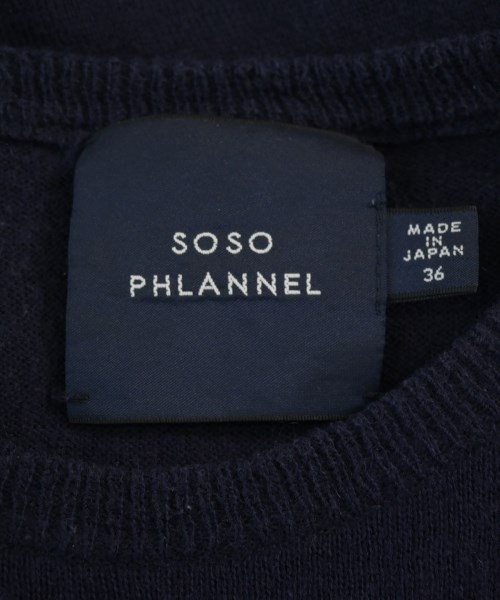 SOSO Phlannel（ソソフランネル）ニット・セーター 紺 サイズ:36(S位) レディース/2200704361034