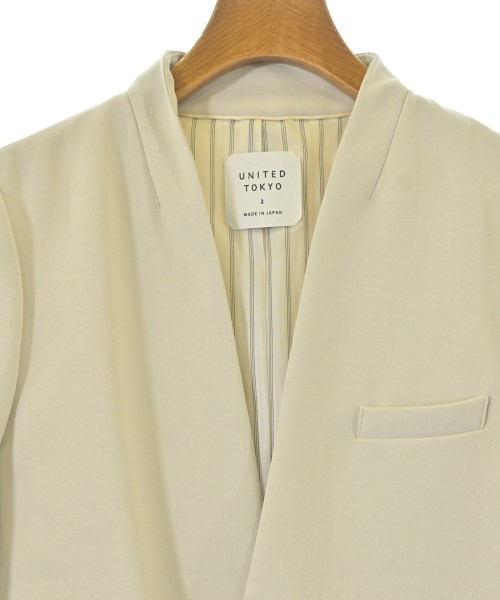 UNITED TOKYO（ユナイテッドトウキョウ）ノーカラージャケット 白 サイズ:2(M位) レディース/2200628229014