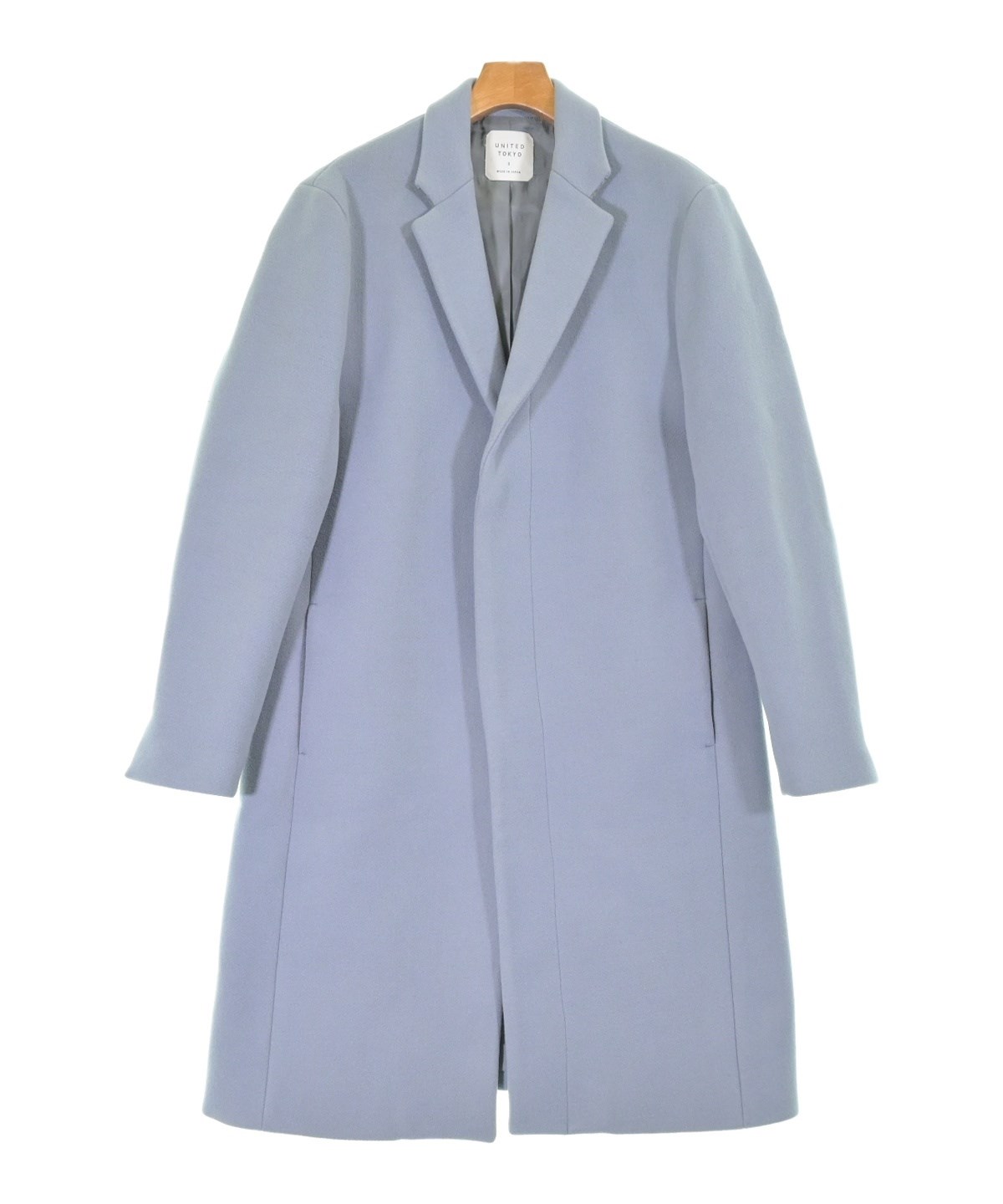 UNITED TOKYO コート サイズ3 日本製 UNITED TOKYO（ユナイテッドトウキョウ）チェスターコート 青 サイズ:3