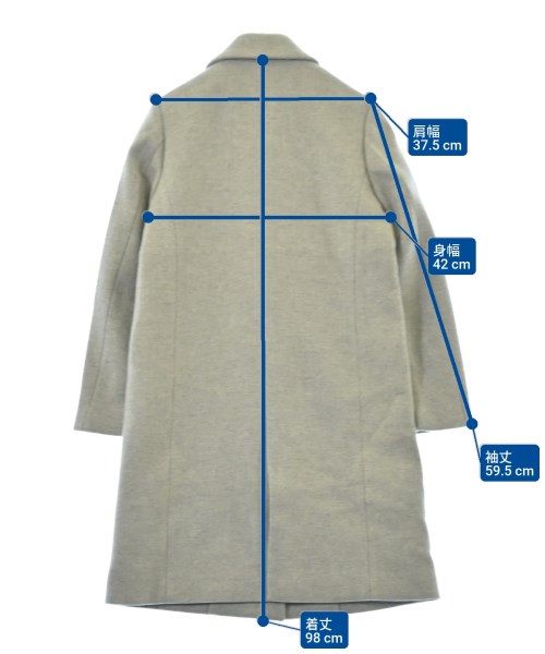 UNITED TOKYO（ユナイテッドトウキョウ）チェスターコート グレー サイズ:1(S位) レディース/2200632381227